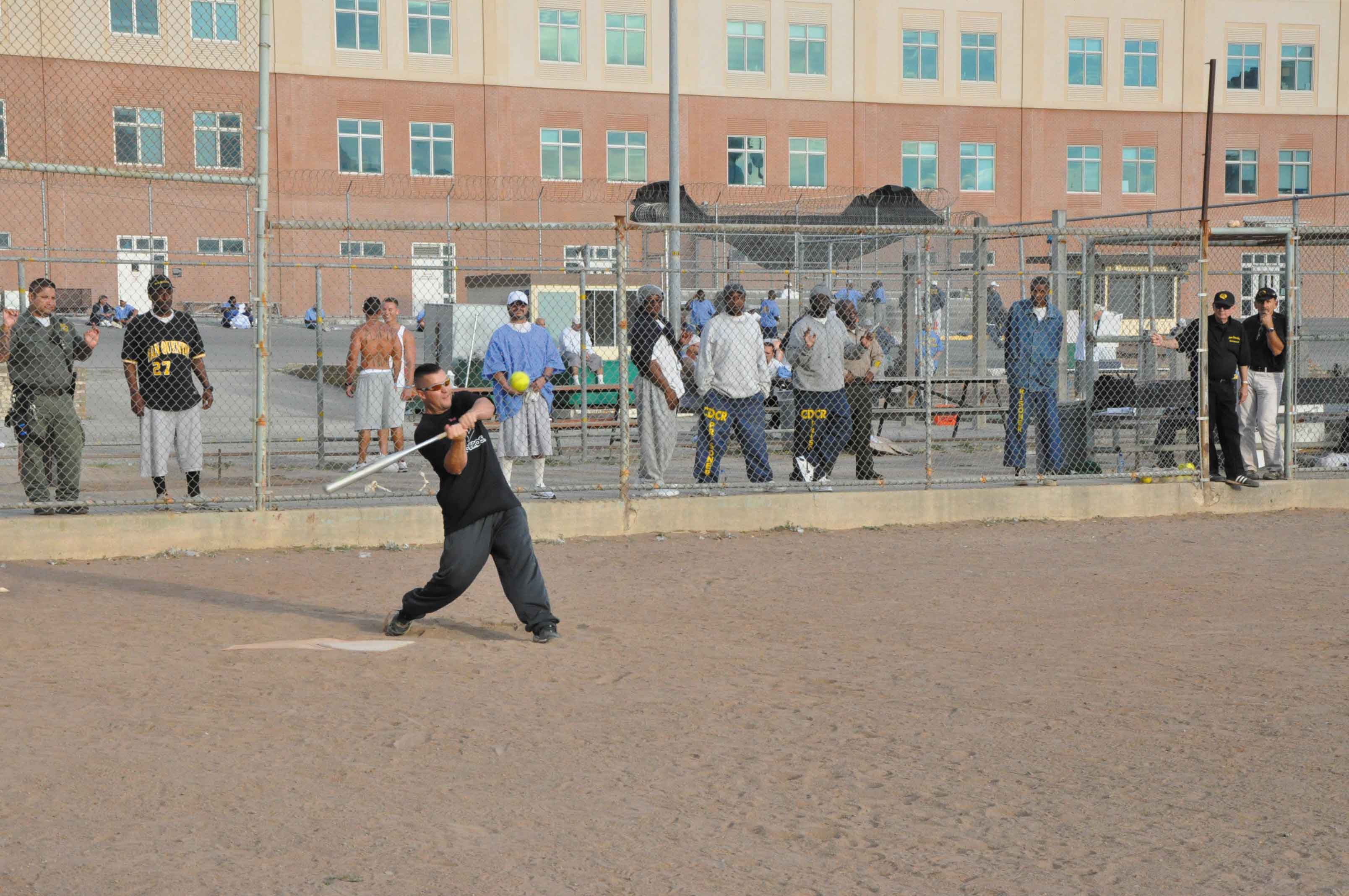 “Sandlot” style softball game ends with fellowship circle on addiction