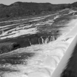 Photograph of Oroville Dam’s emergency spillway