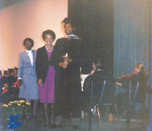 William Kuykendall receiving his degree