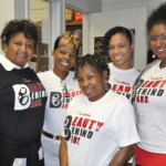 Mamie Jackson, Sonja Brown, Clemmie “G” Greenlee, Marleny Richiez and Tiffany Love in the SQ Media Center