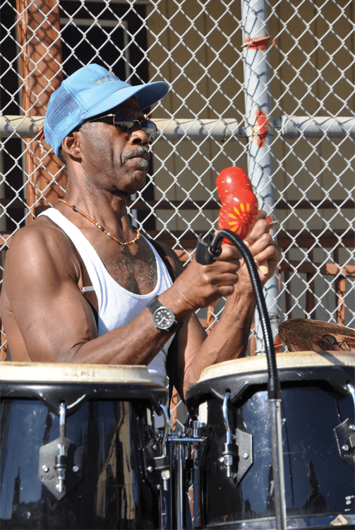Larry “Popeye” Faison on Latin percussions