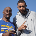 SQ center Brad Shells with JaVale McGee