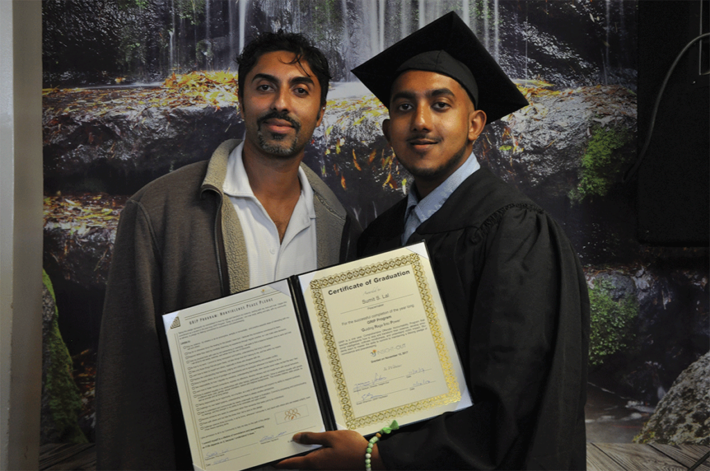 Graduate Sumit S. Lal with family during the GRIP graduation
