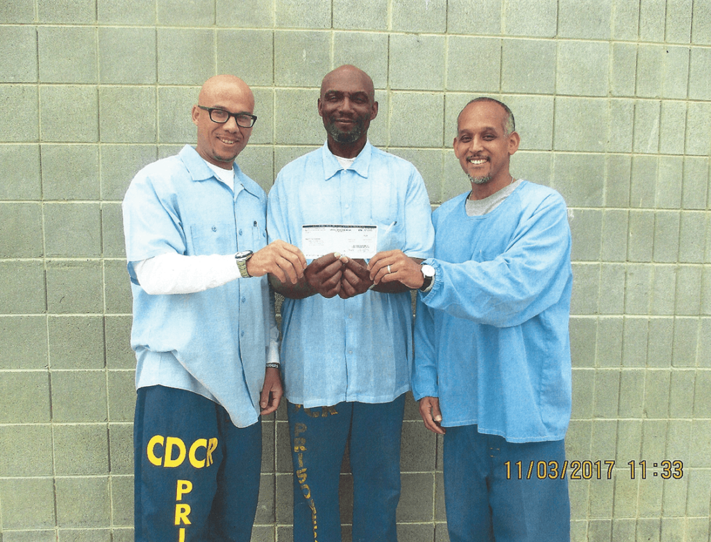 Members of Lifers With Optimistic Progress Group, Joe Bell, Ronnel Ross and Roy Walker
