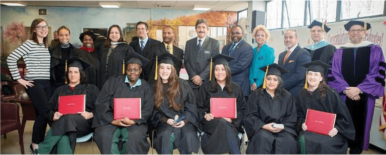Back row: Representatives from Hudson Link, DOCCS, and Nyack College. Front row: Taconic graduates