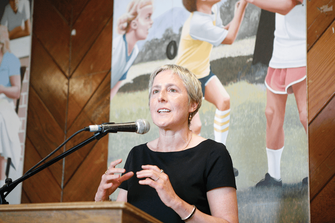 Jody Lewen at the 2018 PUP graduation