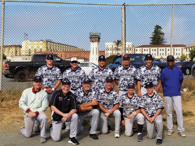 Victory baseball team at San Quentin