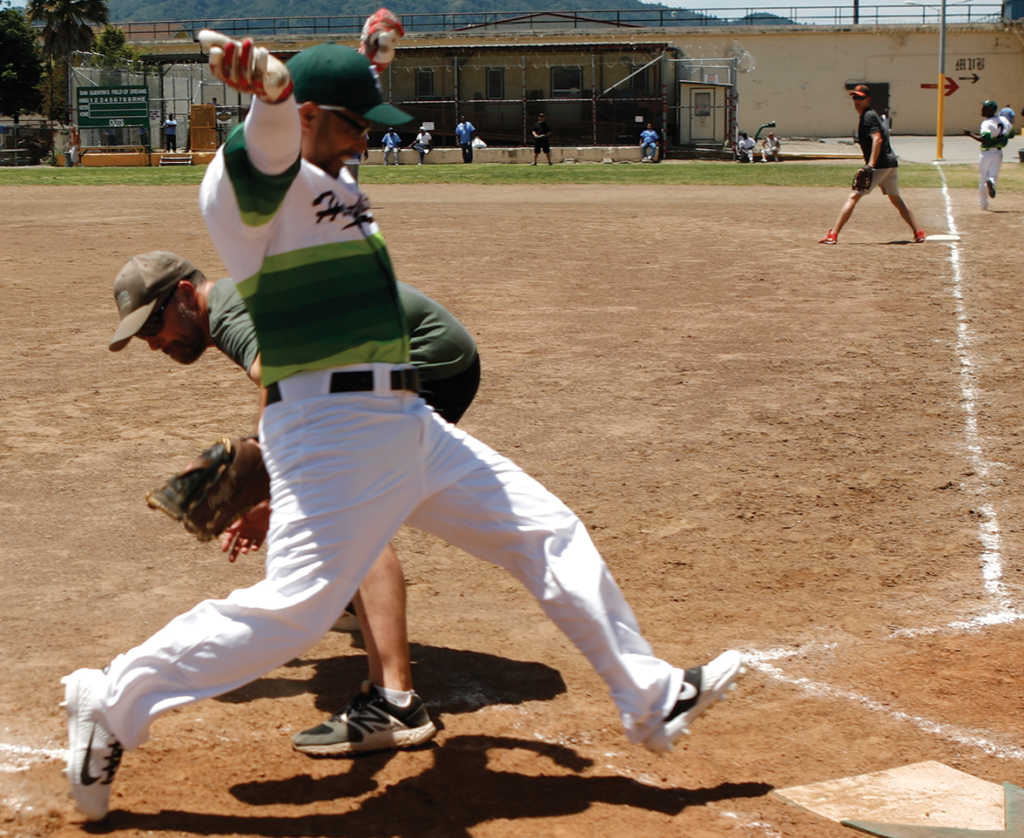 Ricardo “Rico Suavemente” Romero scoring on a play