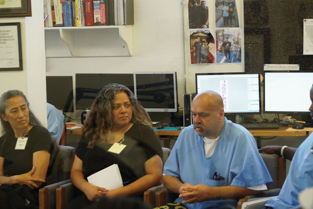 Dana Morgan and Marisa Villega hear as Norberto Andino Photo by FirstWatch opens up about his educational experiences