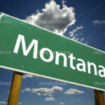 Montana Green Road Sign