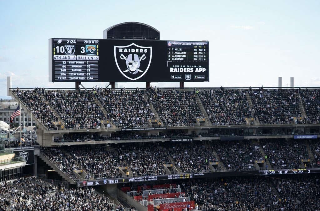 This was taken on the last game that the Raiders had at the O.co Coliseum at Oakland, CA.