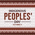 Indigenous peoples' day wallpaper design in brown traditional color and style. Federal holiday on indigenous peoples' day background