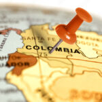Location Colombia. Red pin on the map.