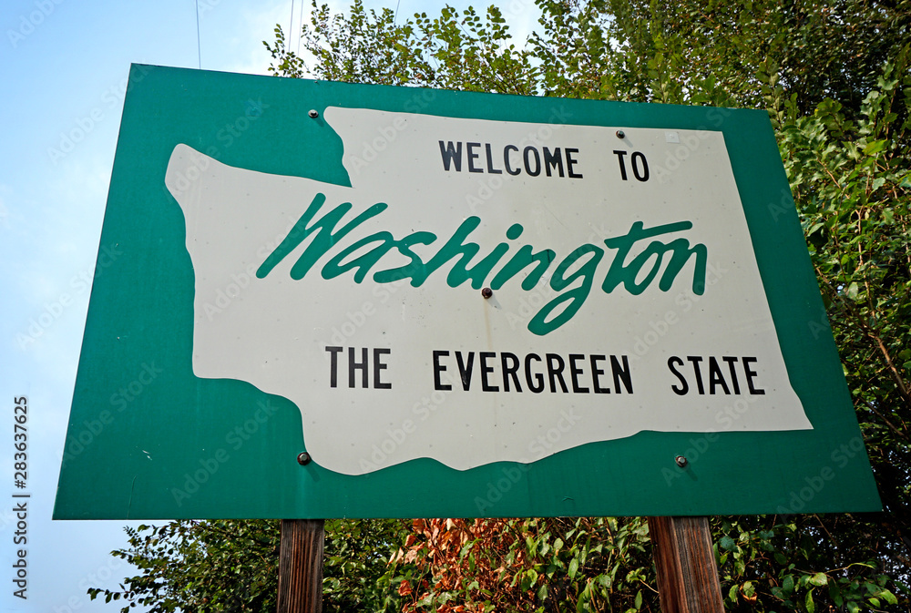 Welcome to Washington State sign