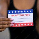 Woman Of Color Declaring Her Intention To Vote