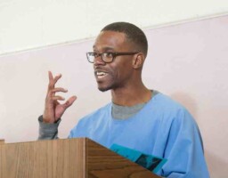 Emile Deweaver at Creative Writing event, 2015