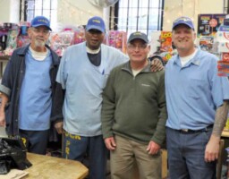 Veterans pass out toys for their Christmas toy program
From left to right: D. Tarvin, L. Beavers, Lt. K. Evans and B. Spillman at the event.