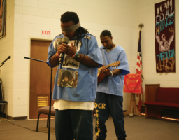 Phillipe “Kels” Kelly and Eric “Maserati-E” Abercrobie on stage Phillipe “Kels” Kelly and Eric “Maserati-E” Abercrobie on stage