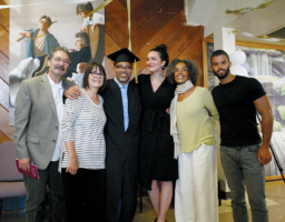 Rick and Renee Roberts, Valedictorian Tommy “Shakur” Ross, Adrienne Skye Roberts, Fania Davis and Reggie Davis Rick and Renee Roberts, Valedictorian Tommy “Shakur” Ross, Adrienne Skye Roberts, Fania Davis and Reggie Davis