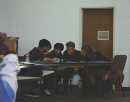 UC Santa Cruz Ethics Bowl Team members - Noah Thomas, Marian Avila-Breach, Leqi Zeng, Nicholas Paramoure, Andrew Genshaft