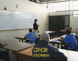 Kandaswamy, MTC’s new Academic Program Director, administers a math assessment for new students, all of
whom must be fully masked and maintain social distance while in the classroom