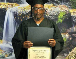Richard Johnson at his graduation from the Guiding Rage Into Power (GRIP) program