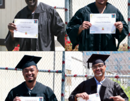 Clockwise from top-left: Greg Eskridge, Edmond Richardson, Tommy “Shakur” Ross, and Thanh Tran. Ross and Tran recently returned to the community.