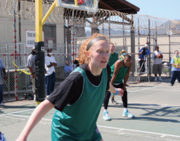 A rare and special occasion at San Quentin State Prison saw Hannah Heiring gracing the Lower Yard’s basketball court and giving incarcerated players a run for their money.