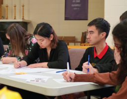 Students from UC Santa Cruz take notes in preparation for their response to Mt. Tam.