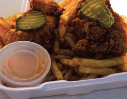 Drewski's lunchmobiles' fried chicken.