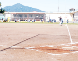 Acting Warden Oak Smith threw out the first pitch to catcher Matt Negus